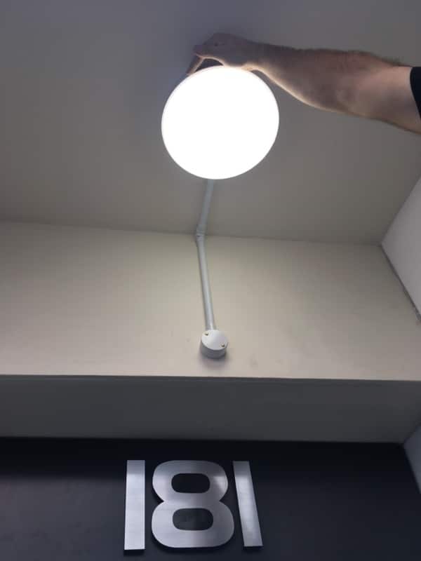 Fitting of motion sensor and external light